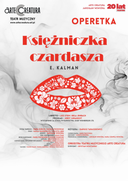 Częstochowa Wydarzenie Spektakl Księżniczka czardasza - Arte Creatura Teatr Muzyczny